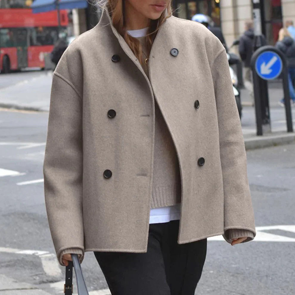Women’s oversized wool coat double-breasted – women