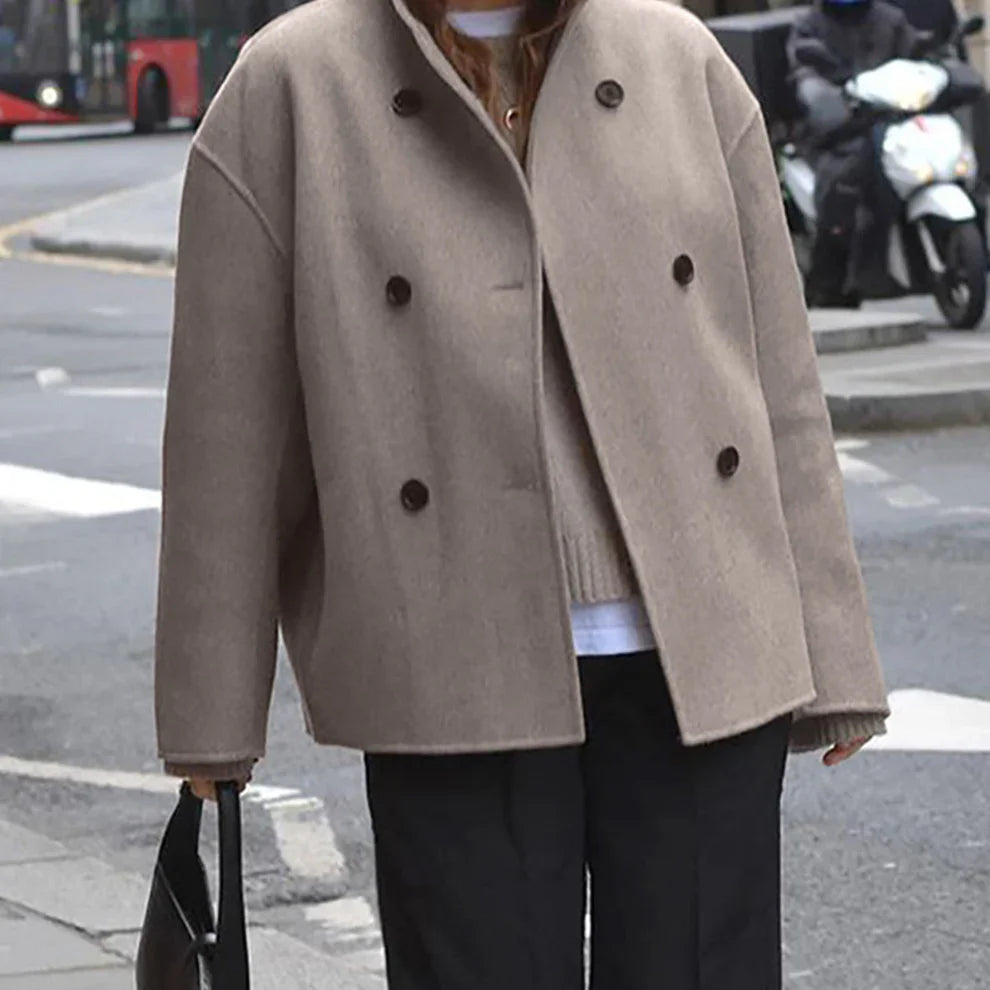 Women’s oversized wool coat double-breasted – women