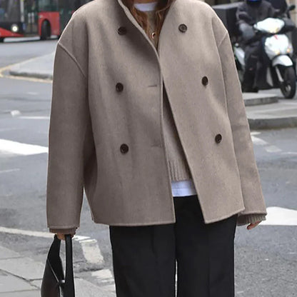 Women’s oversized wool coat double-breasted – women