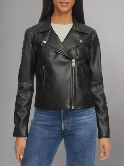 Women's Biker's  Sheepskin Leather Jacket