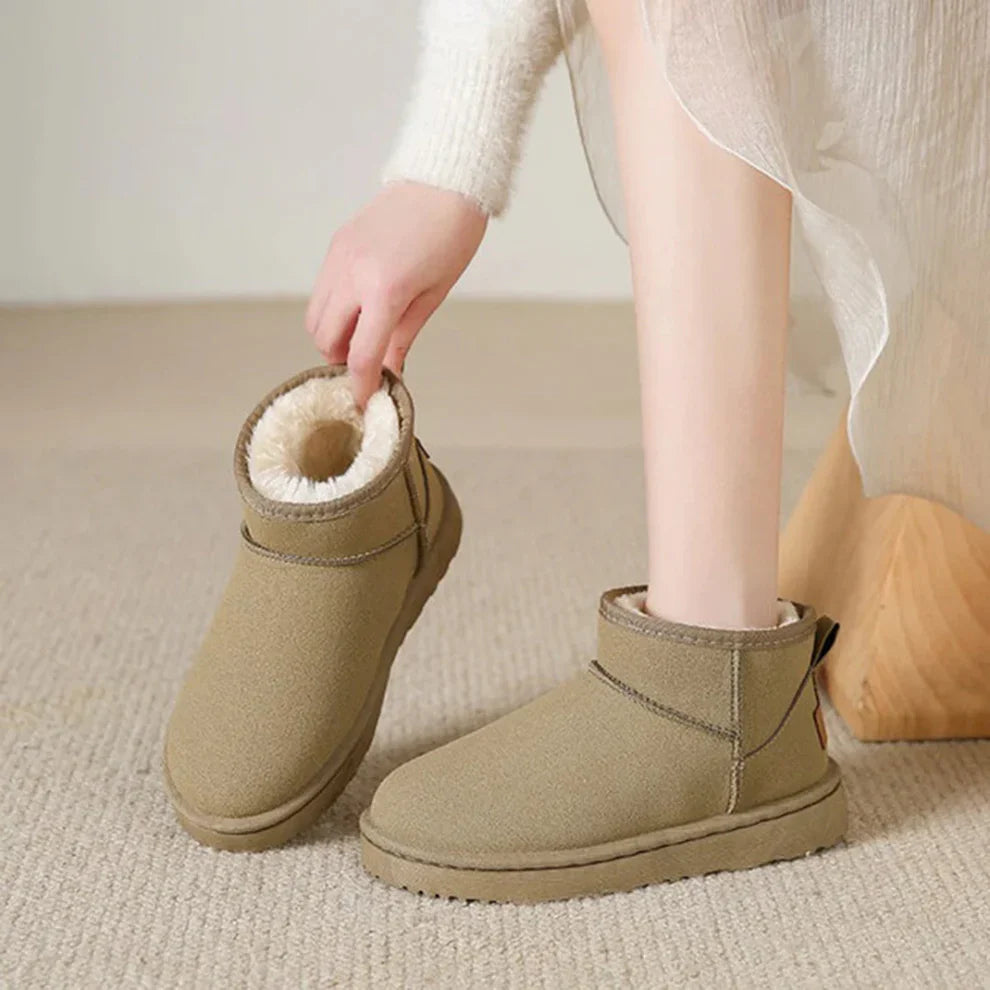 Women’s cozy snow boots fur lined – women