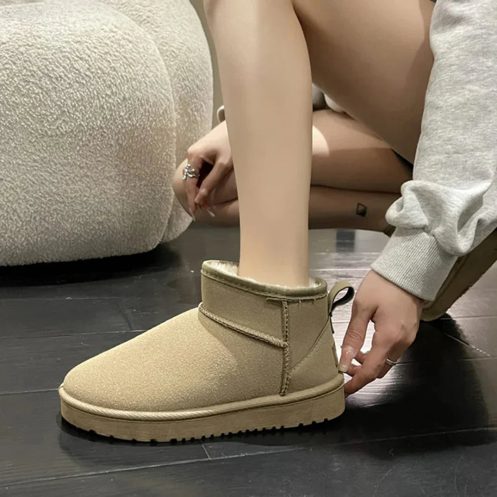 Women’s cozy snow boots fur lined – women