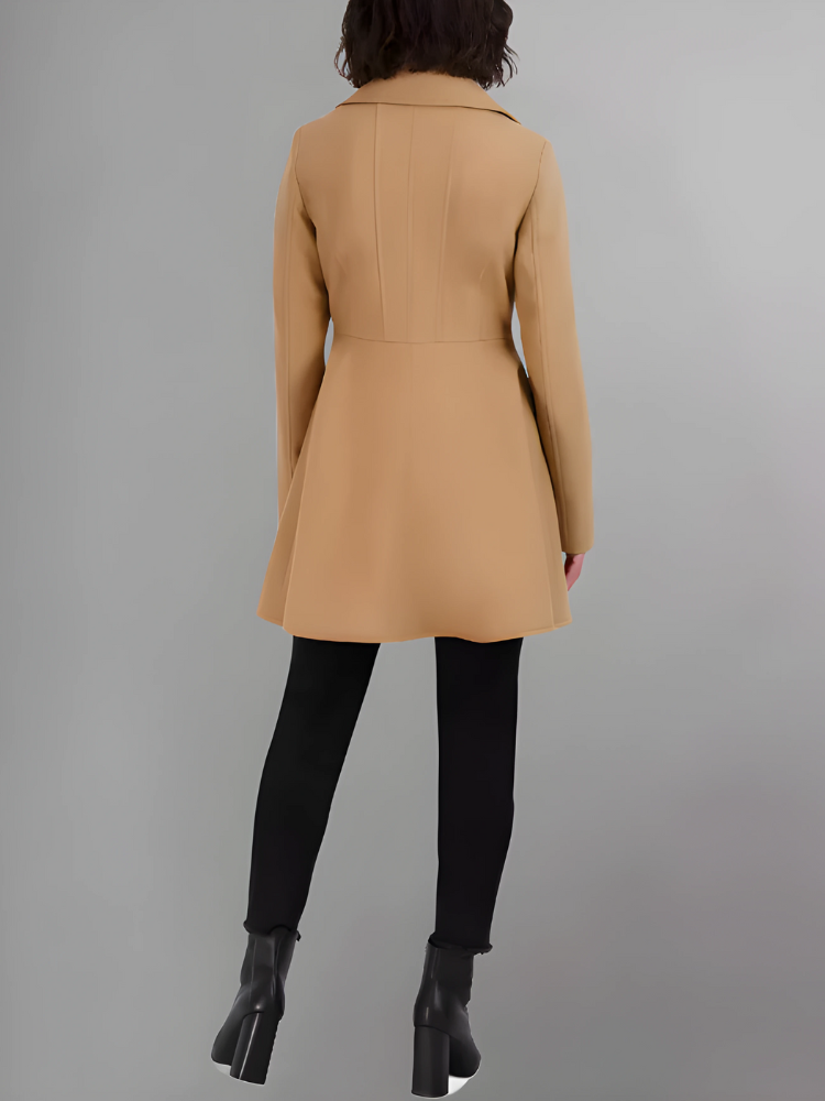 Women's Double-Breasted Skirted Coat