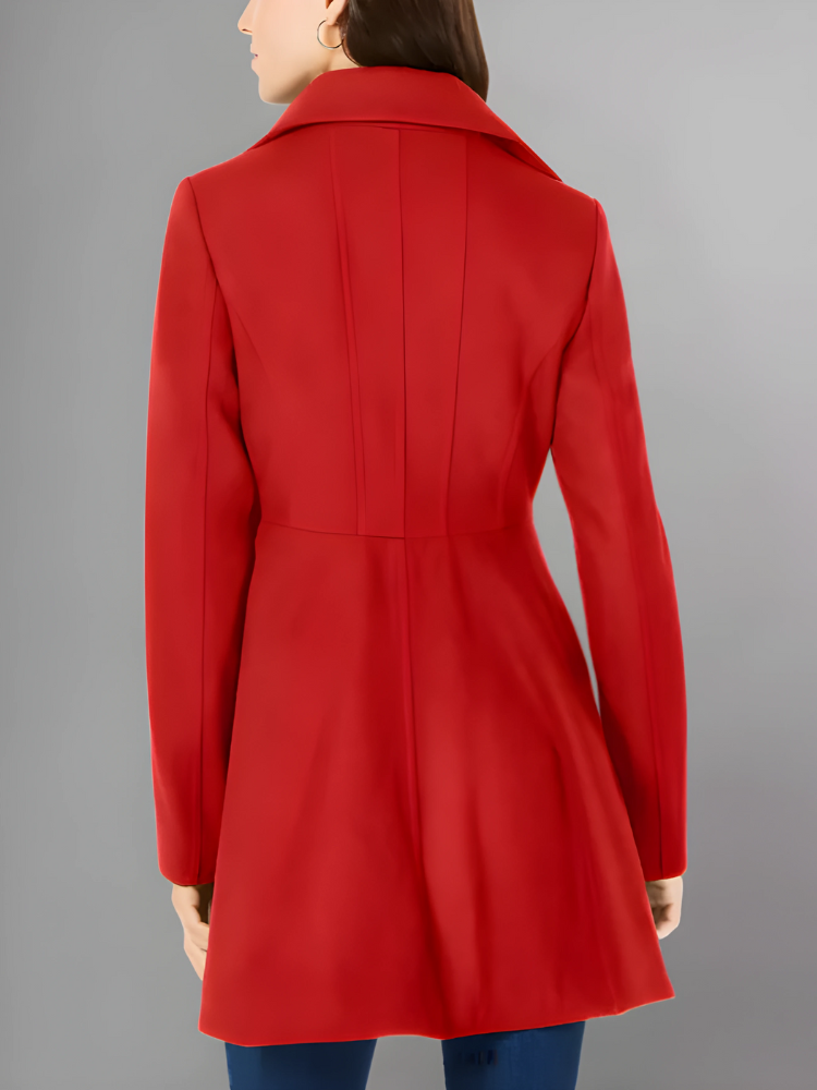 Women's Double-Breasted Skirted Coat