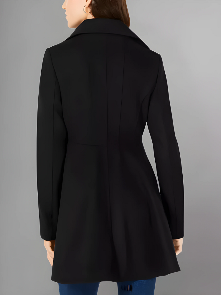 Women's Double-Breasted Skirted Coat