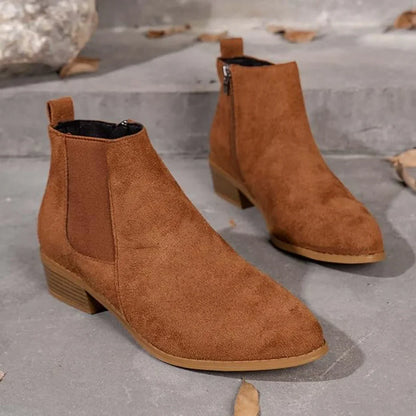 Women's stylish ankle boots with zipper - women