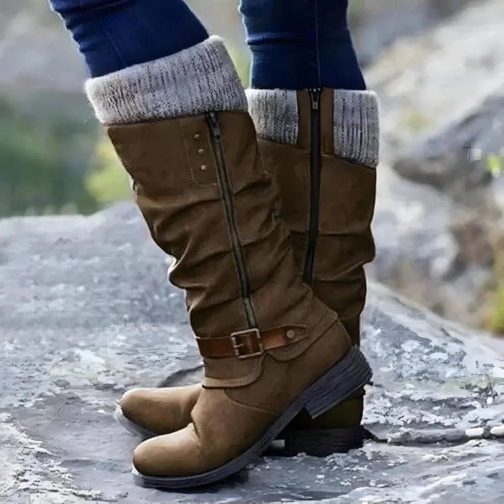 Women's stylish knee-high non-slip boots