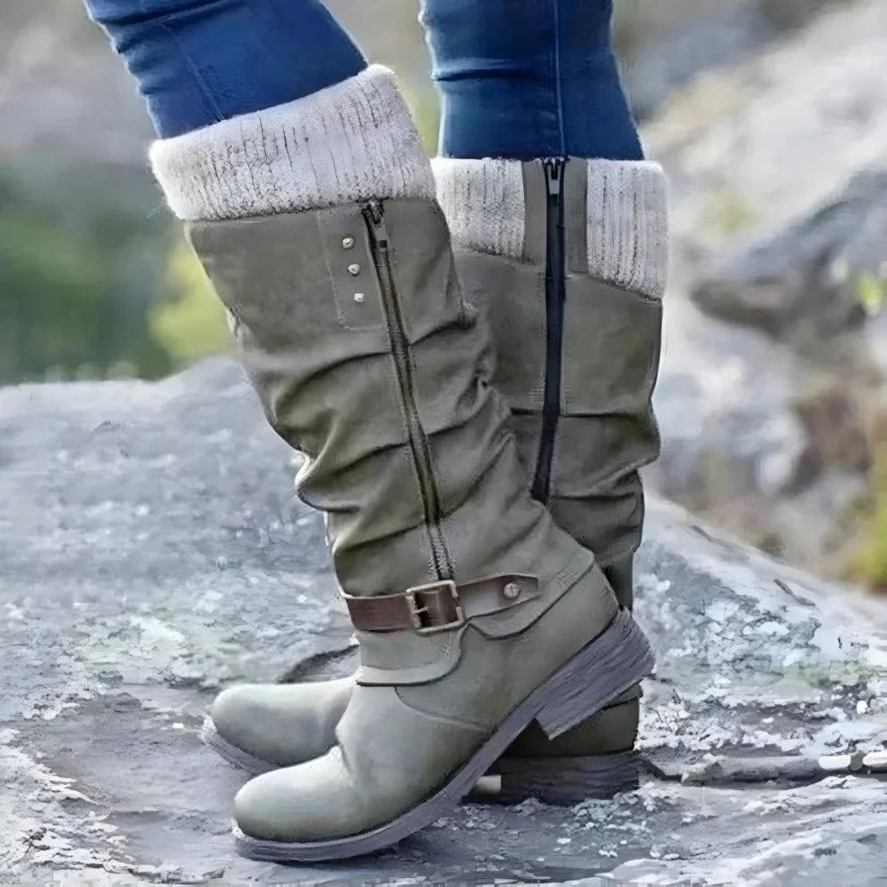 Women's stylish knee-high non-slip boots
