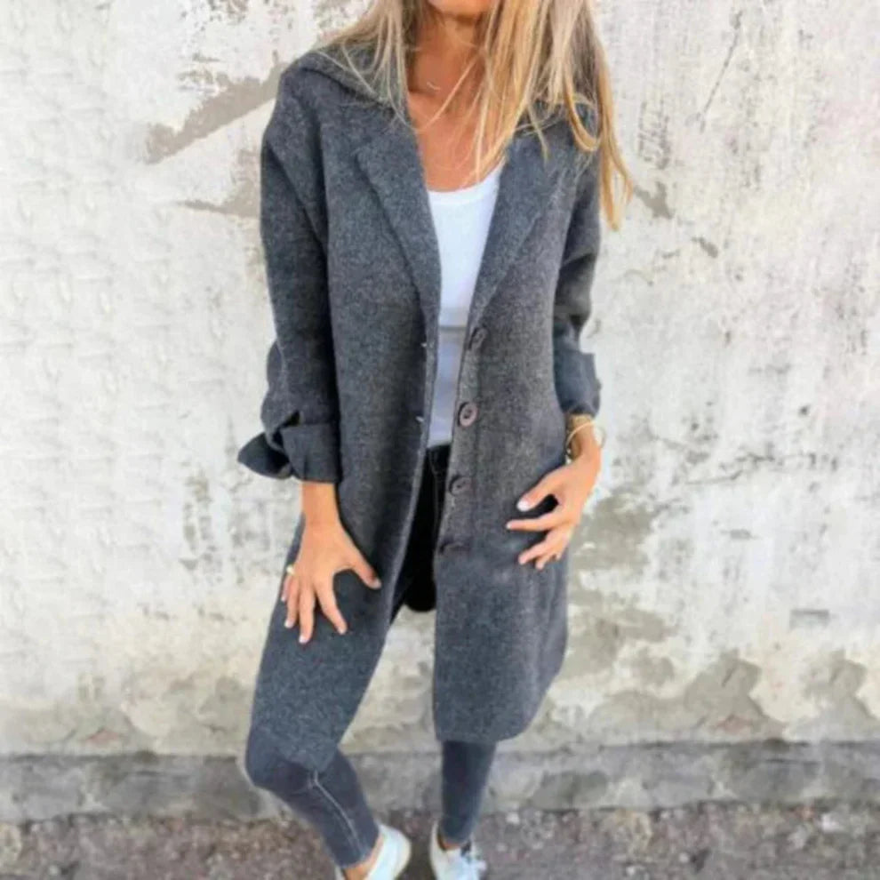 Women’s classic long wool coat – women
