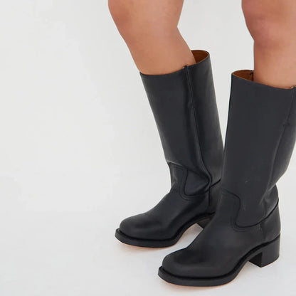 Women’s classic block-heel boots durable – women