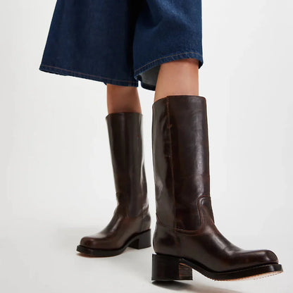 Women’s classic block-heel boots durable – women
