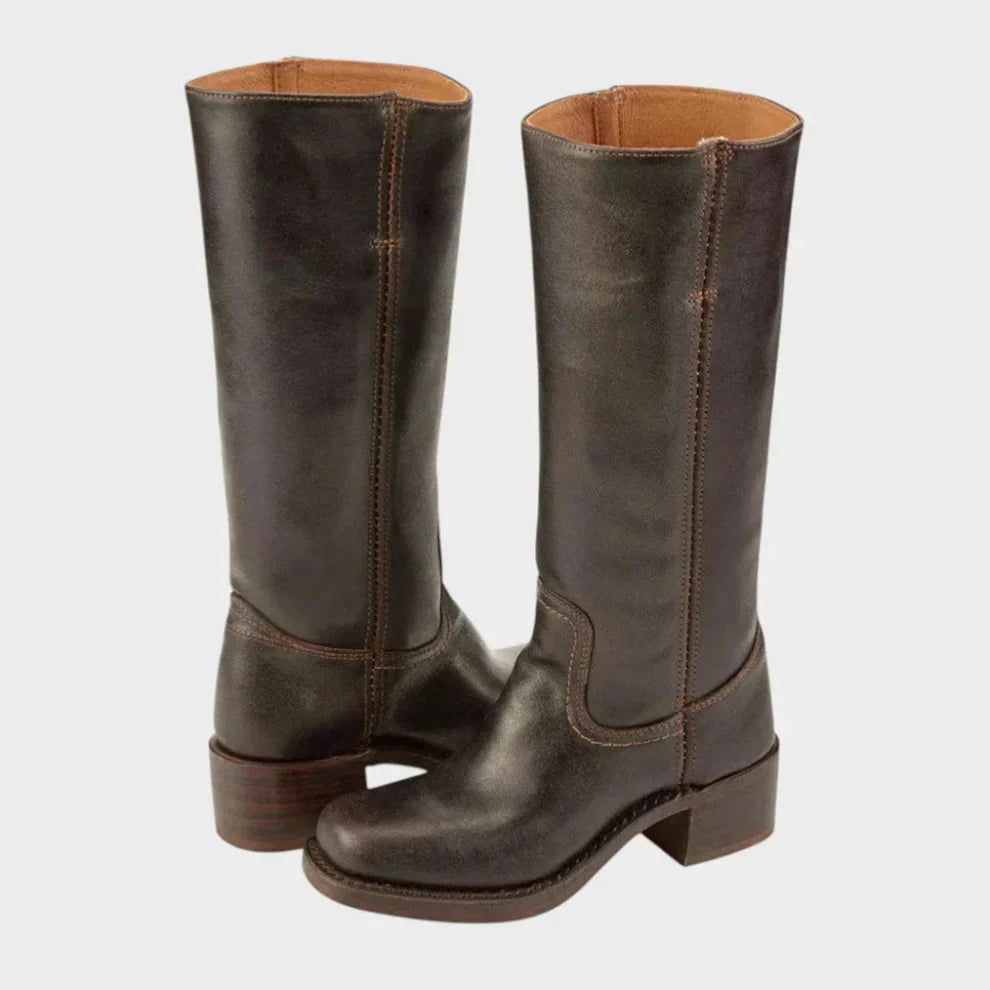 Women’s classic block-heel boots durable – women