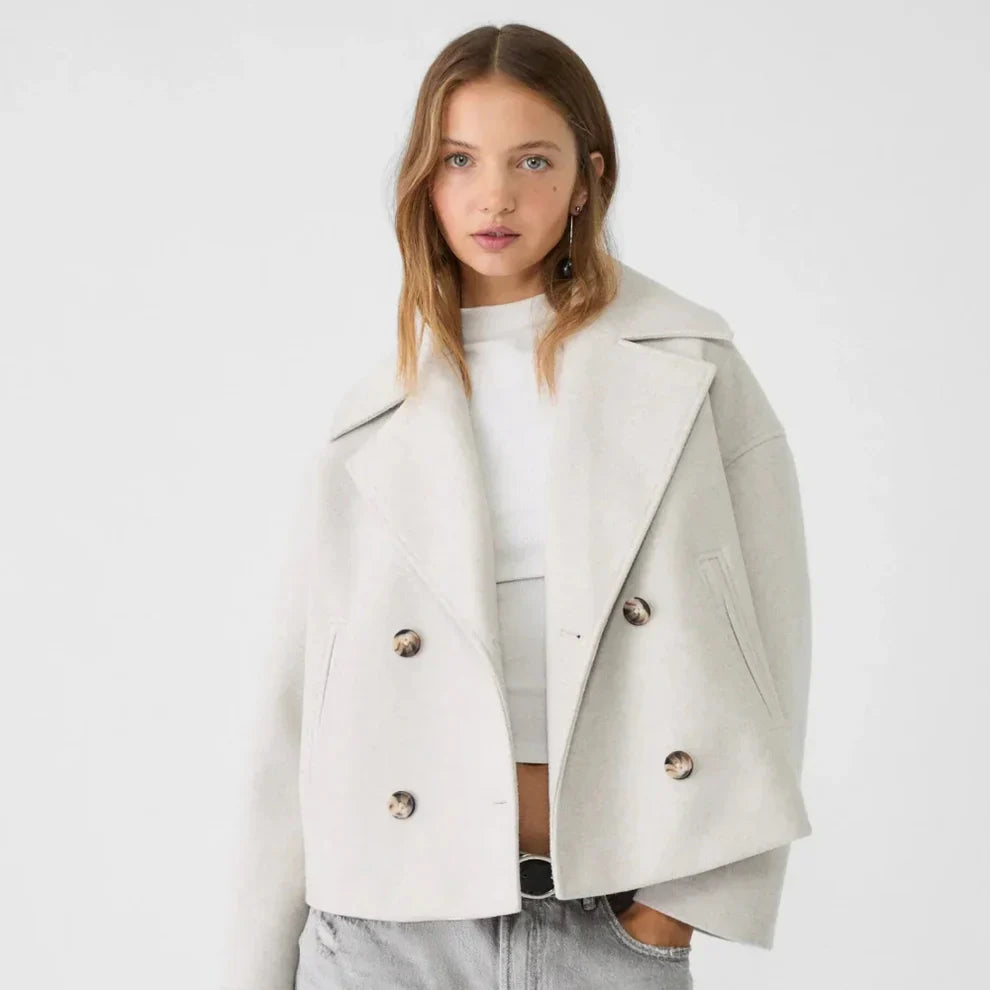 Women’s chic short double-breasted casual jacket – women