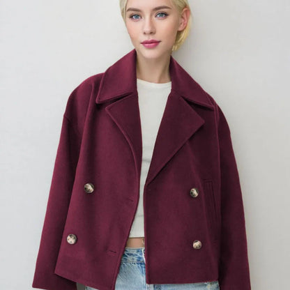 Women’s chic short double-breasted casual jacket – women