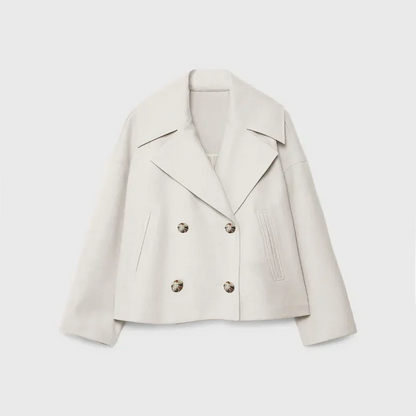 Women’s chic short double-breasted casual jacket – women