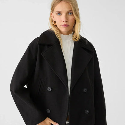 Women’s chic short double-breasted casual jacket – women