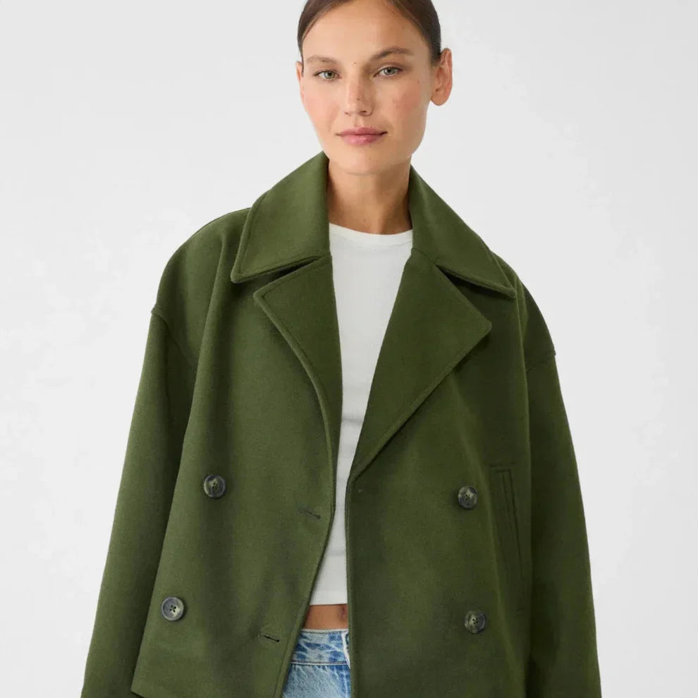 Women’s chic short double-breasted casual jacket – women