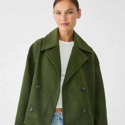 Women’s chic short double-breasted casual jacket – women