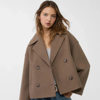 Women’s chic short double-breasted casual jacket – women