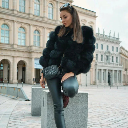 Women’s elegant faux-fur jacket – women