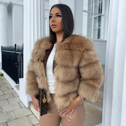 Women’s elegant faux-fur jacket – women