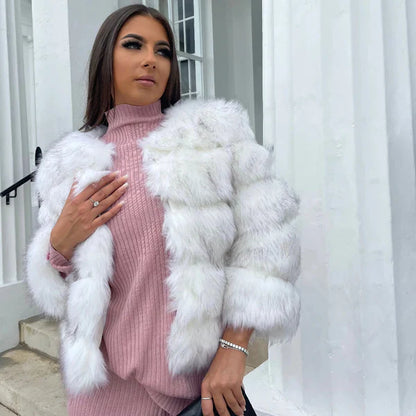 Women’s elegant faux-fur jacket – women