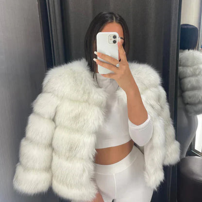 Women’s elegant faux-fur jacket – women