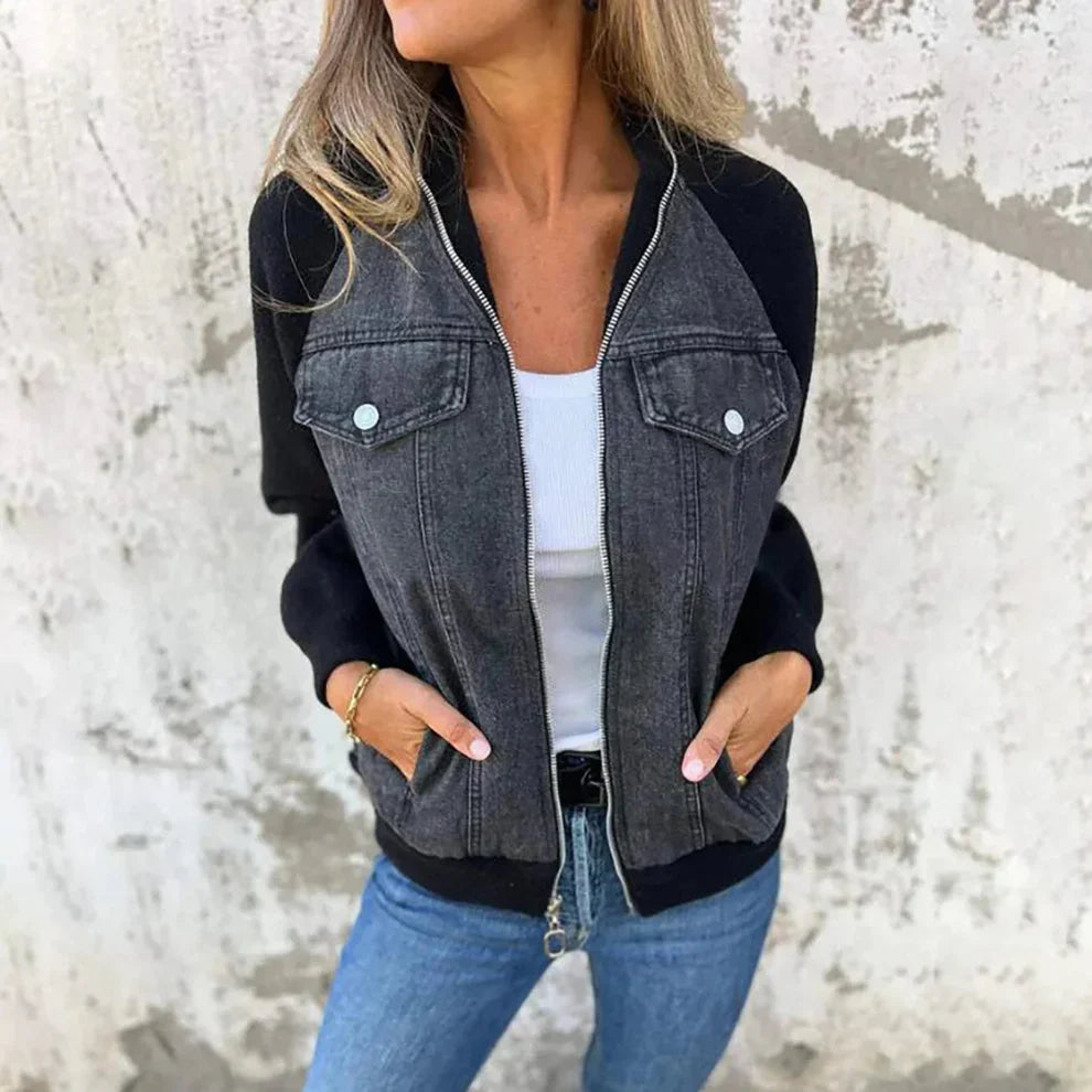 Women’s denim sherpa jacket – women