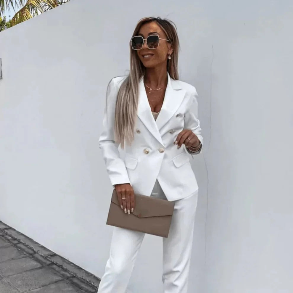 Women’s double-breasted suit set – women