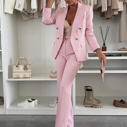 Women’s double-breasted suit set – women
