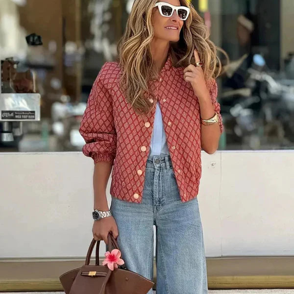 Women's fashionable printed jacket – women