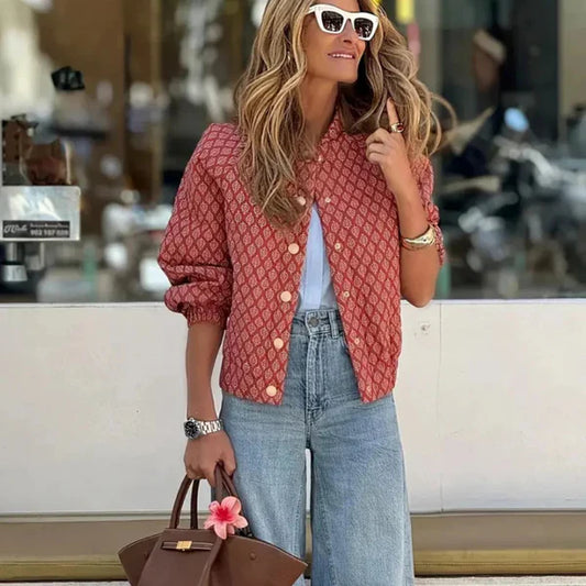 Women's fashionable printed jacket – women