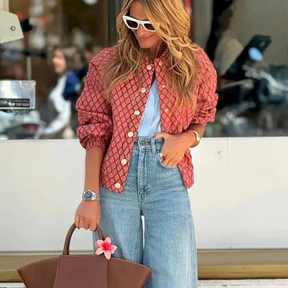 Women's fashionable printed jacket – women