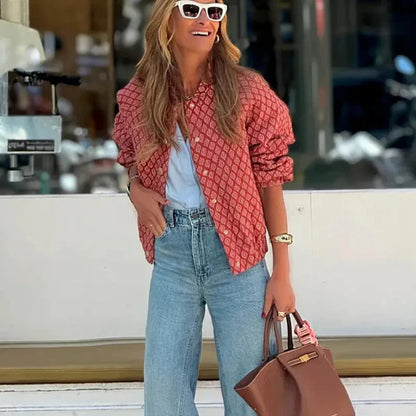 Women's fashionable printed jacket – women