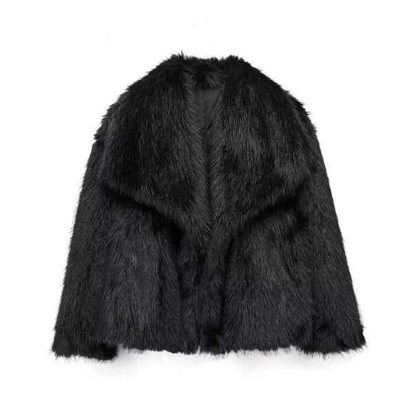 Women’s faux-fur jacket elegant cozy coat – women