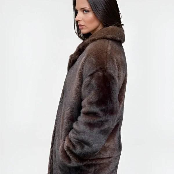 Women’s faux-fur long winter jacket – women
