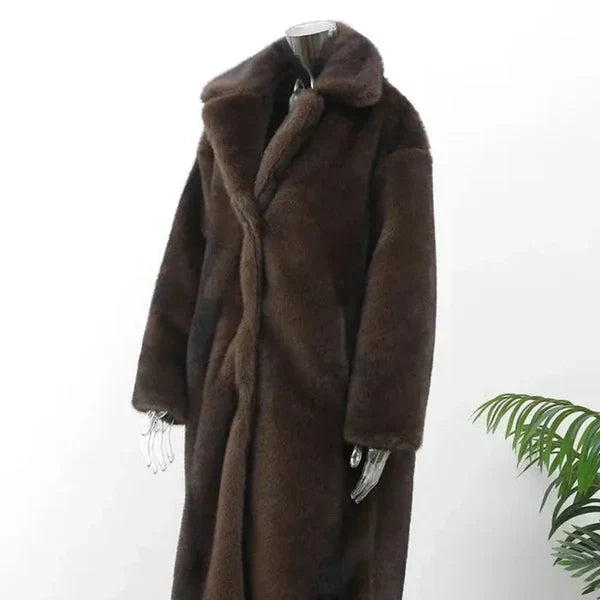 Women’s faux-fur long winter jacket – women