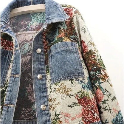 Women’s floral denim jacket – women