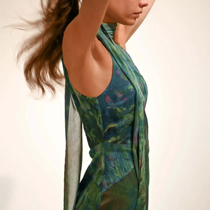 Women’s halter keyhole evening bodycon maxi dress – women