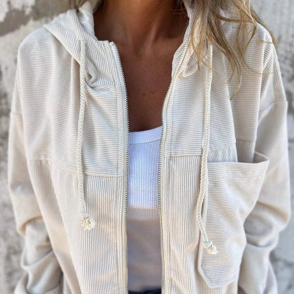 Women’s hooded jacket with zipper stylish comfort – women