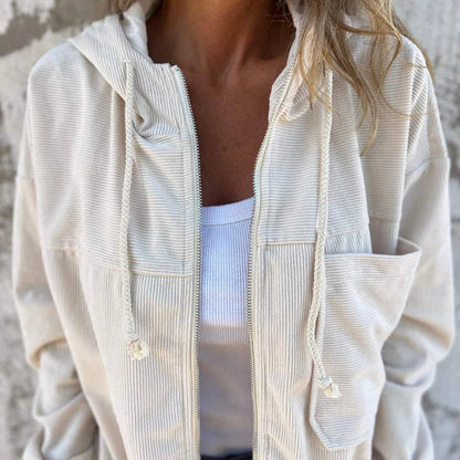 Women’s hooded jacket with zipper stylish comfort – women