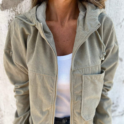 Women’s hooded jacket with zipper stylish comfort – women