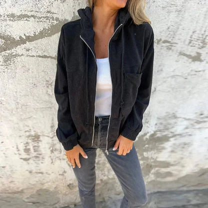 Women’s hooded jacket with zipper stylish comfort – women
