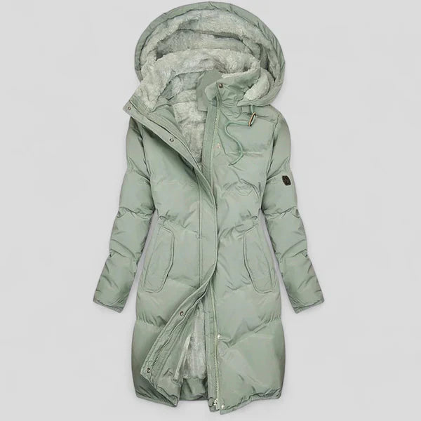 Women’s hooded long puffer jacket – women
