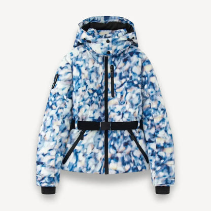 Women’s insulated belted hooded puffer jacket – women