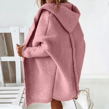 Women’s long color block knit winter cardigan – women