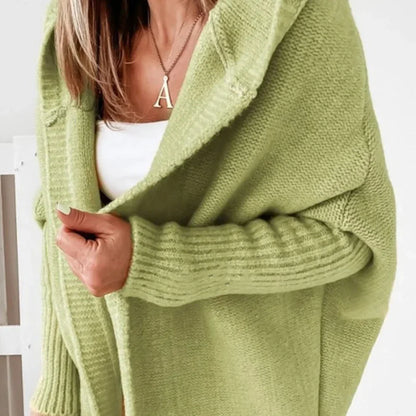 Women’s long color block knit winter cardigan – women