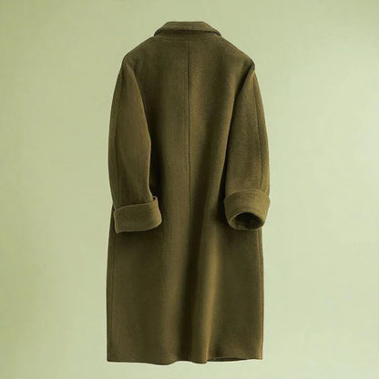 Women’s long wool overcoat double-breasted – women