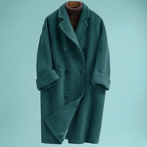 Women’s long wool overcoat double-breasted – women