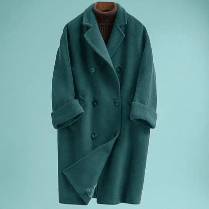 Women’s long wool overcoat double-breasted – women